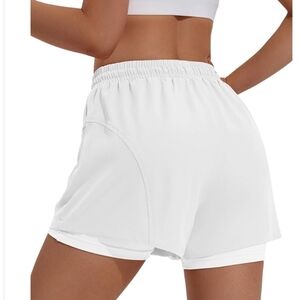 Women's White Athletic Shorts